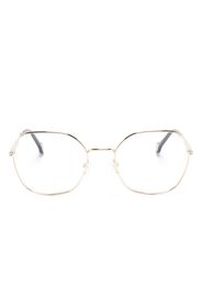 Carolina Herrera logo-engraved geometric-frame glasses - Gold