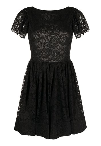 Caroline Constas Marguerite lace mini dress - Schwarz