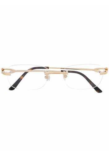 Cartier Eyewear frameless rounded glasses - Gold