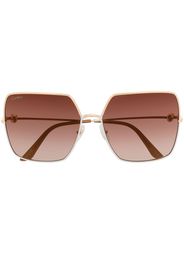 Cartier Eyewear oversized-frame tinted sunglasses - Gold
