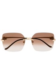 Cartier Eyewear Rahmenlose Sonnenbrille - Gold