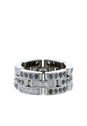 Cartier 18kt white gold flexible Maillon Panthère diamond ring - Silber
