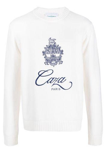 Casablanca Embleme De Caza intarsia jumper - Weiß