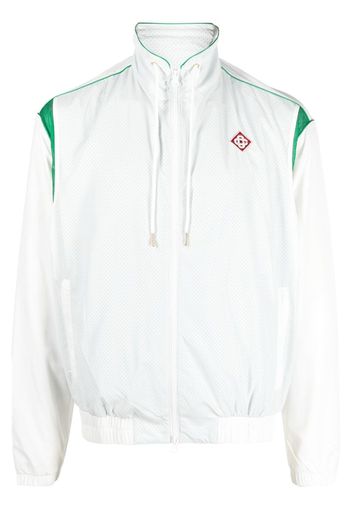 Casablanca perforated panelled track jacket - Weiß