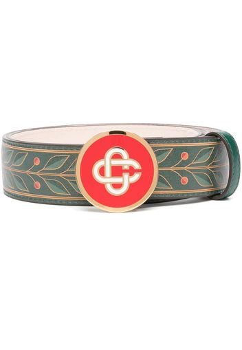 Casablanca logo-plaque belt - Grün