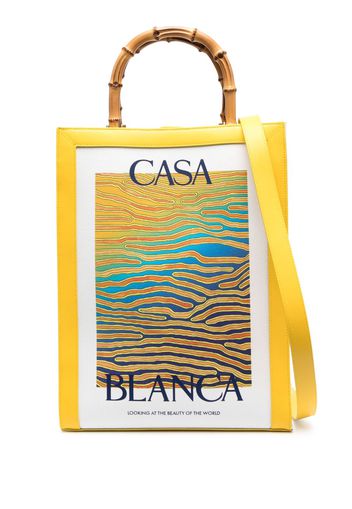 Casablanca Casa Ange de Jour-print tote bag - Gelb