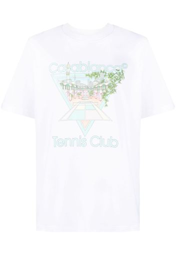 Casablanca Tennis Club Icon cotton T-shirt - Weiß