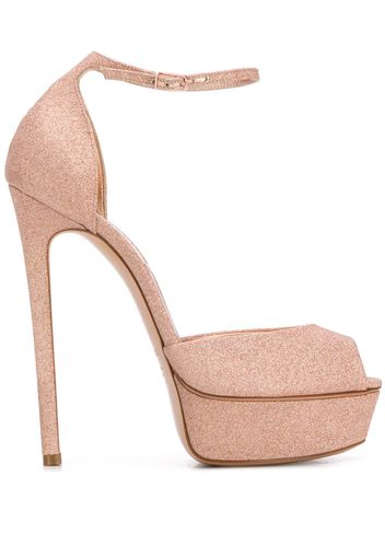 Casadei Sandalen mit Glitter - Rosa