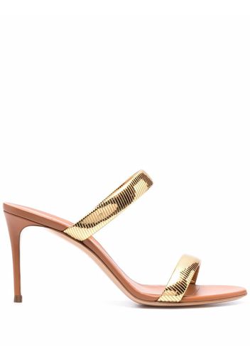 Casadei Julia Roma metallic mules - Gelb