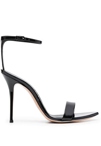 Casadei patent leather 115mm sandals - Schwarz