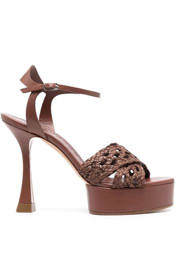 Casadei 60mm Versilia leather sandals - Braun