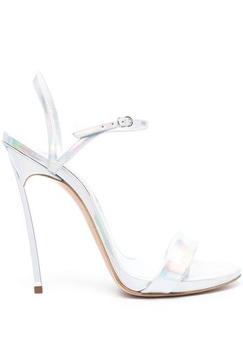 Casadei metallic-effect leather sandals - Silber