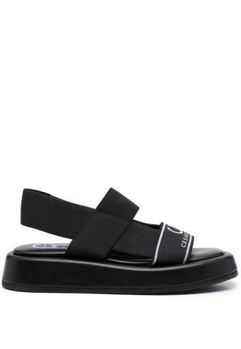 Casadei padded flat sandals - Schwarz