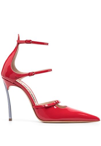 Casadei Super Blade Rachel 100mm leather pumps - Rot