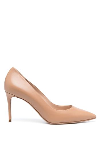 Casadei Minor 85mm leather pumps - Nude