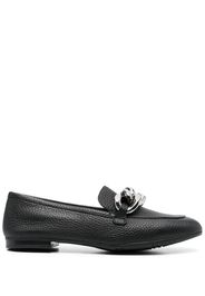 Casadei Loafer mit Statement-Kette - Schwarz