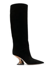 Casadei Kniehohe Wildlederstiefel 85mm - Schwarz