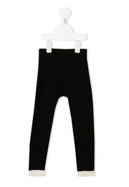Cashmere in Love Kids contrast-trim cashmere leggings - Schwarz