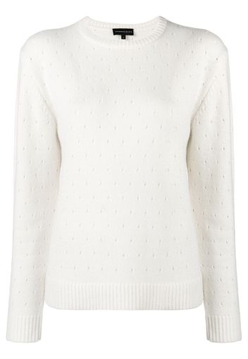 Cashmere In Love Kaschmir-Pullover mit Perforierung - Weiß