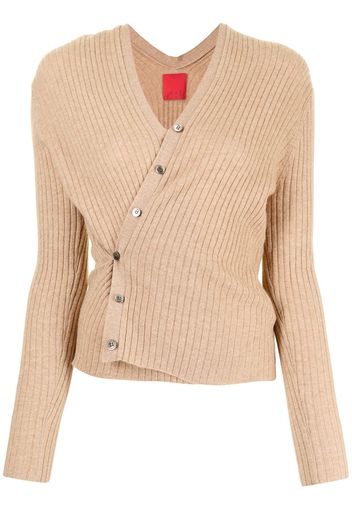 Cashmere In Love Gerippter Inez Cropped-Cardigan - Braun