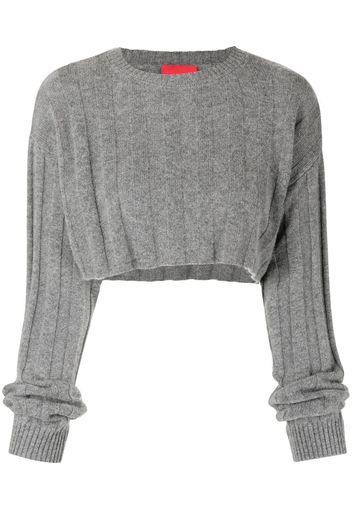 Cashmere In Love Remy Cropped-Top - Grau