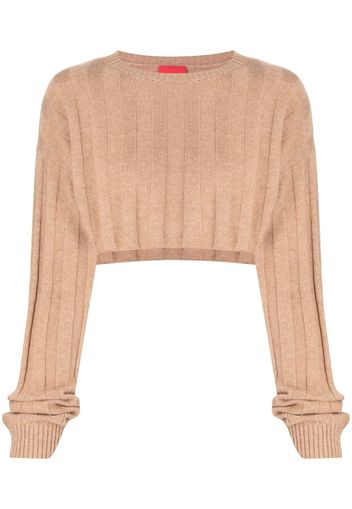 Cashmere In Love Remy Cropped-Pullover - Braun