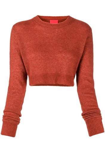 Cashmere In Love Cropped-Kaschmirpullover - Rot