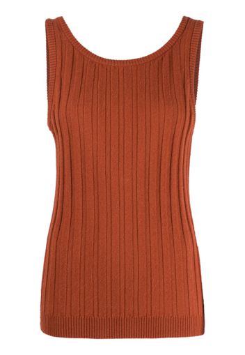 Cashmere In Love Mara ribbed-knit tank top - Braun