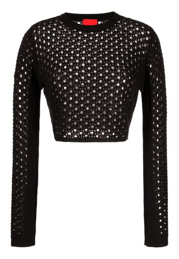 Cashmere In Love Ria crochet-knit jumper - Schwarz