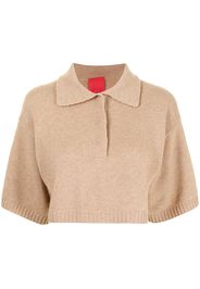 Cashmere In Love Demi Cropped-Hemd - Braun