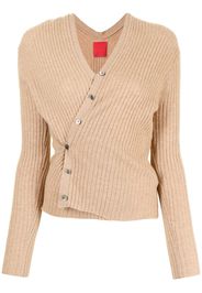 Cashmere In Love Gerippter Inez Cropped-Cardigan - Braun