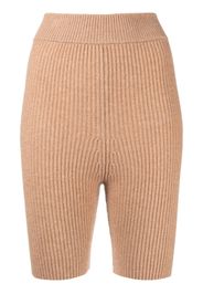 Cashmere In Love Mira ribbed merino-cashmere shorts - Braun