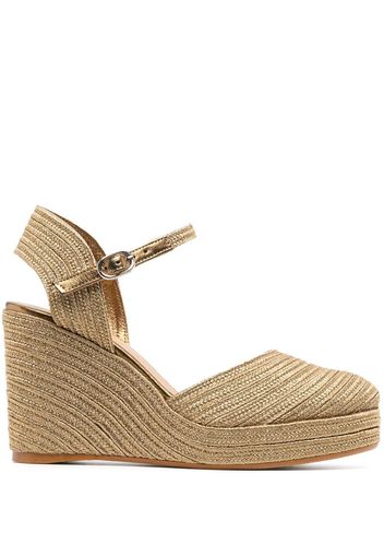 Castañer Carolyn 95mm wedge espadrilles - Gold