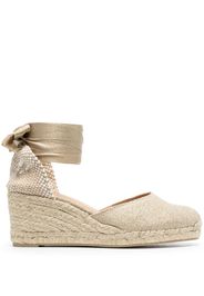 Castañer Wedge-Espadrilles mit Schnürung - Nude