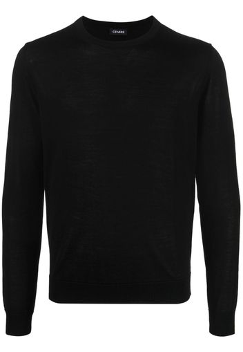 Cenere GB fine-knit merino wool jumper - Schwarz