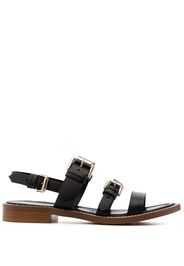Cenere GB open-toe leather sandals - Schwarz