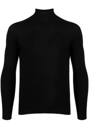 CFCL Gerippter Pullover mit Stehkragen - Schwarz