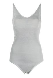 CFCL ribbed-knit V-neck top - Grau