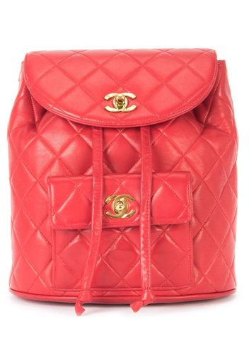 CHANEL Pre-Owned Rucksack mit Steppung - Rot