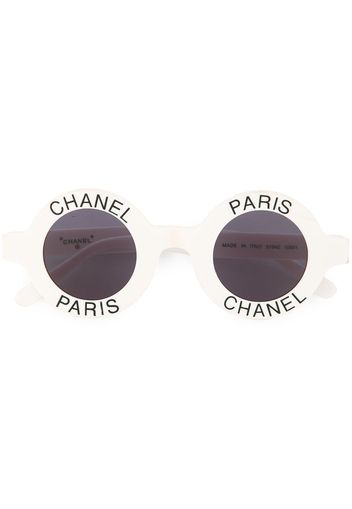 Chanel Pre-Owned Sonnenbrille mit CC-Logo - Weiß