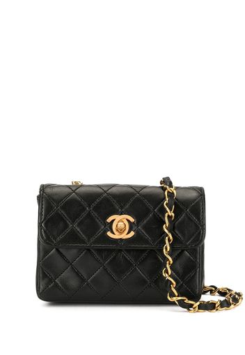 CHANEL Pre-Owned Mini Umhängetasche mit Rauten-Steppung - Schwarz