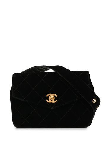 Chanel Pre-Owned Gesteppte Gürteltasche aus Samt - Schwarz