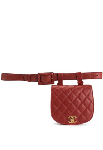 Chanel Pre-Owned 1990s Gesteppte Gürteltasche mit CC-Logo - Rot