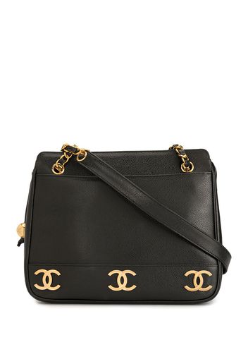 CHANEL Pre-Owned Schultertasche mit CC-Logo - Schwarz