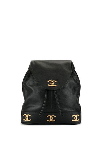 CHANEL Pre-Owned 1992 Rucksack mit CCs - Schwarz