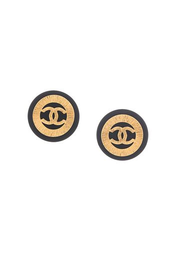 Chanel Pre-Owned Ohrclips mit CC-Logo - Schwarz