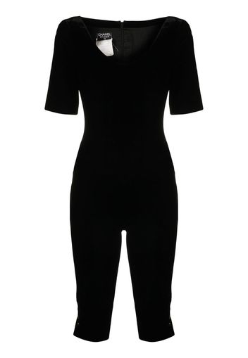 Chanel Pre-Owned 1994 Playsuit in Samtoptik - Schwarz