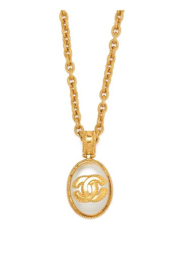 Chanel Pre-Owned 1996 Halskette mit CC-Anhänger - Gold