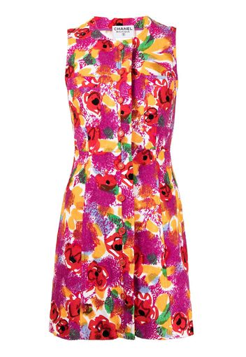 Chanel Pre-Owned 1997 Minikleid mit Blumen-Print - Violett