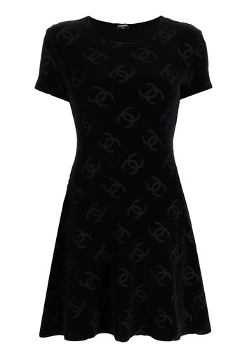 Chanel Pre-Owned 1990s Kleid mit Print - Schwarz